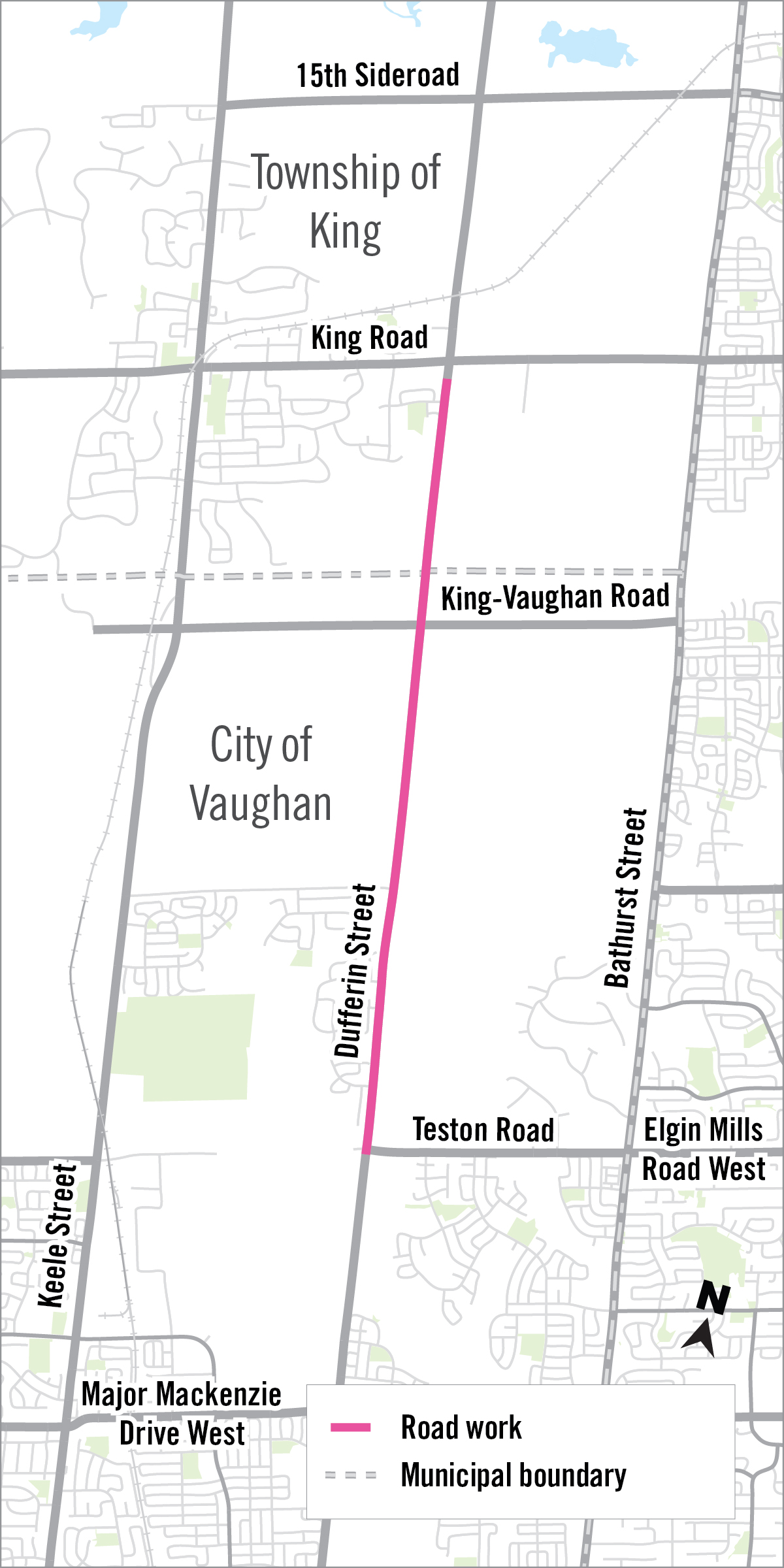 Construction Starting on Dufferin Street York Region